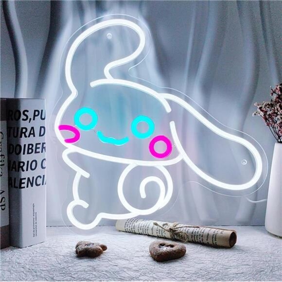 CinnamoRoll LED Neon Sign Wall Decor Japanese Light Anime Sanrio Hello Kitty NEW - Picture 1 of 6